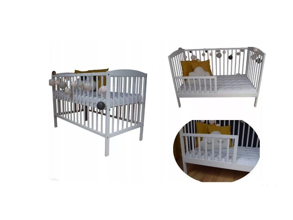 Sandra fehér kiságy 120cmx 60cm