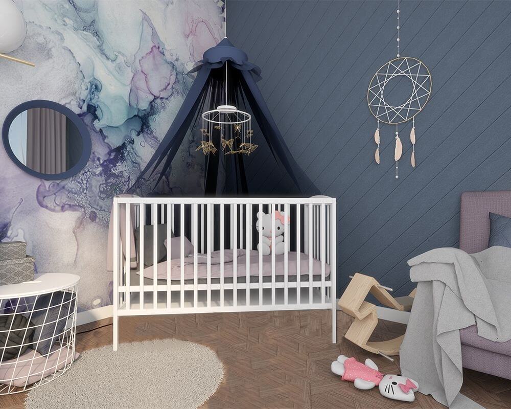 Sandra fehér kiságy 120cmx 60cm