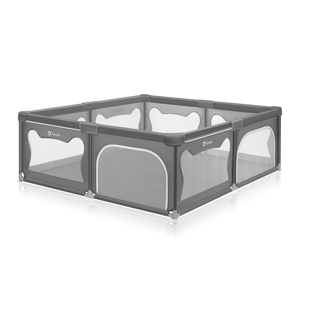 LIONELO Ohrádka pre deti Willow XL Grey Concrete 187 x 207 cm