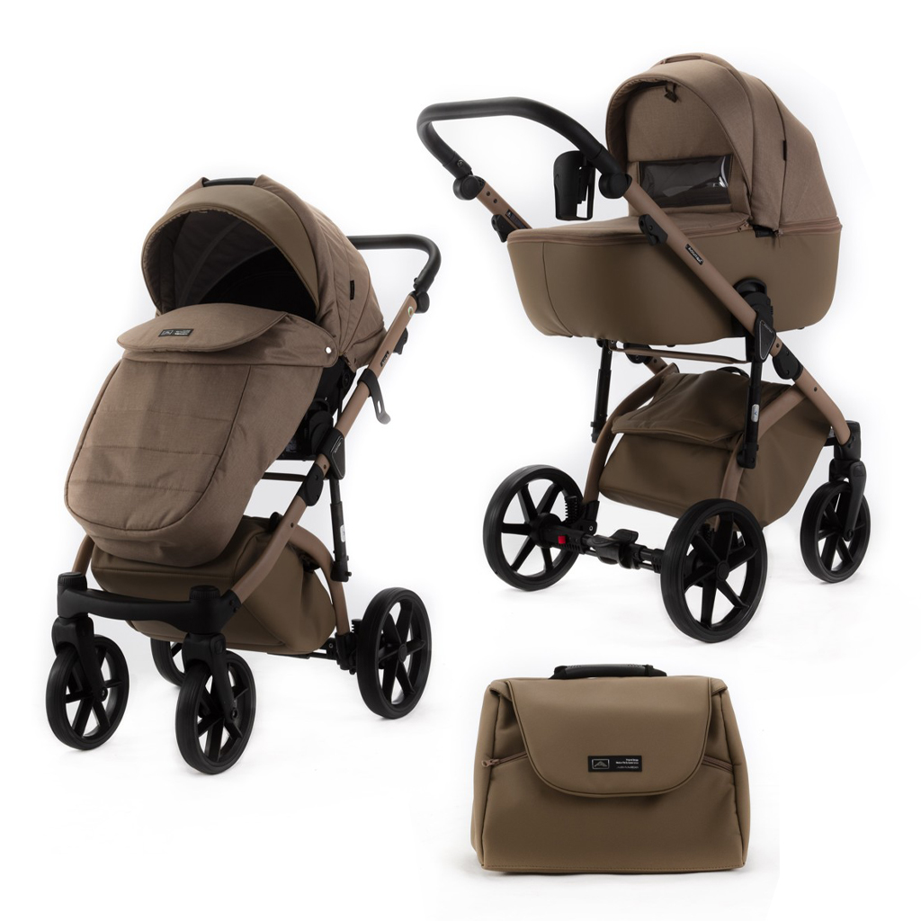 ADAMEX Kombinált babakocsi Nola Natura Camel