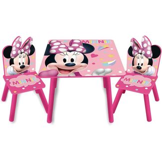 Disney gyerekasztal székekkel Minnie pink