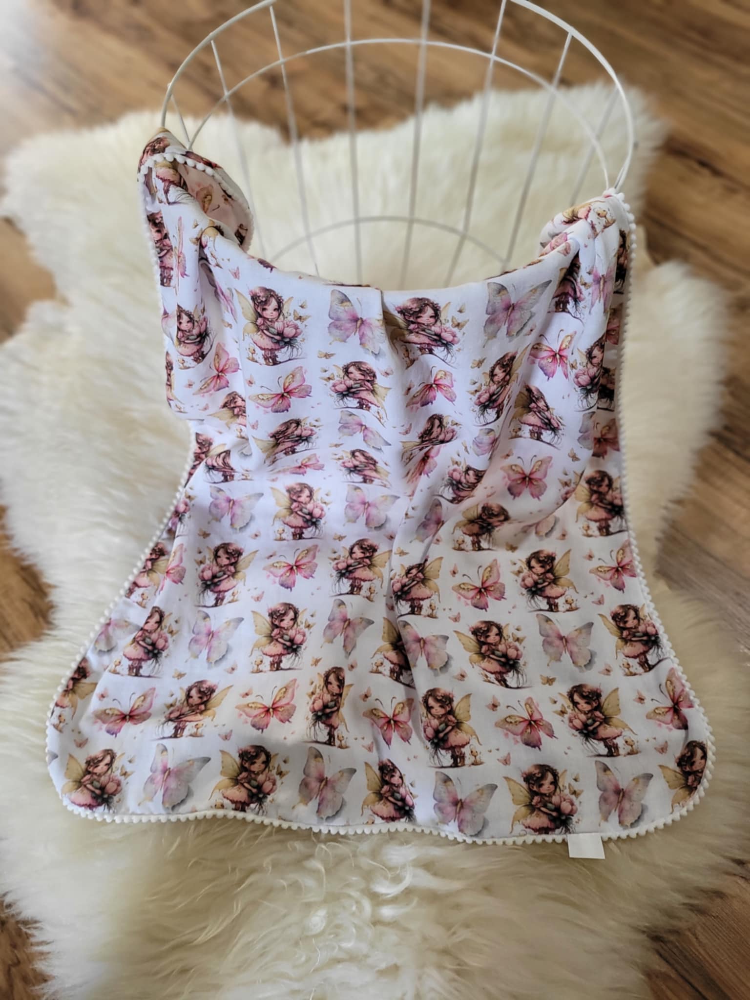 Handmade nyári babatakaró 70x90cm tündér