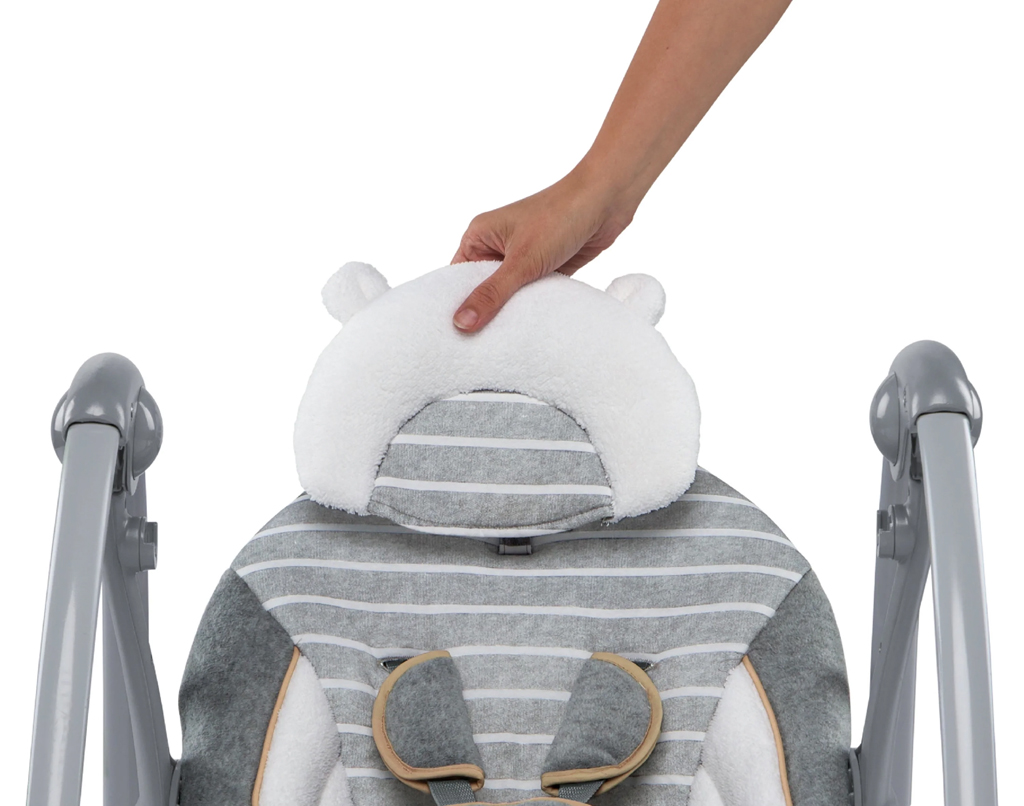 INGENUITY Konvertibilis utazó hinta dallamokkal Bella Teddy™ 0m+ 9kg-ig