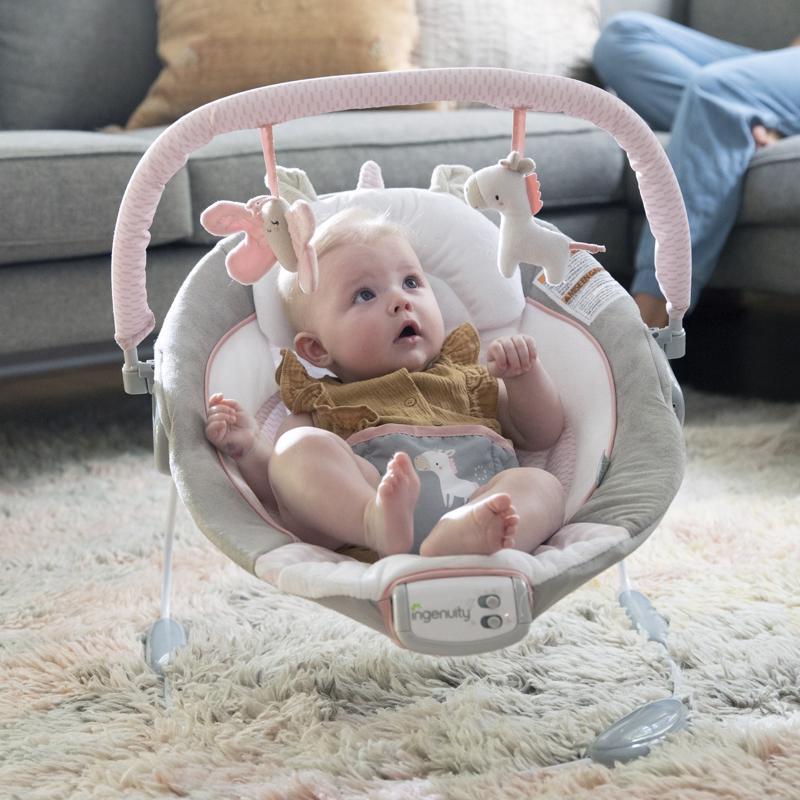 Ingenuity Cradling Bouncer Flora the Unicorn baba pihenőszék