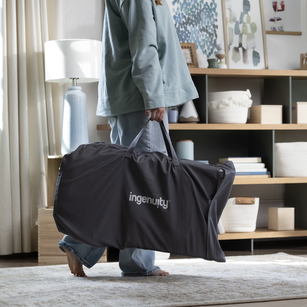 INGENUITY Happy Belly™ Rock-to-Bounce - Chambray vibráló masszázs babahinta 0m+ -ig 9kg