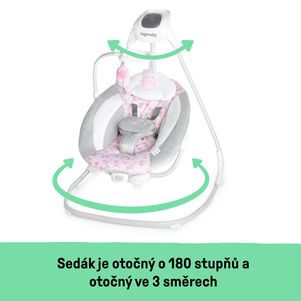 INGENUITY Rezgő hinta dallamokkal Cassidy 0+m, 9 kg-ig
