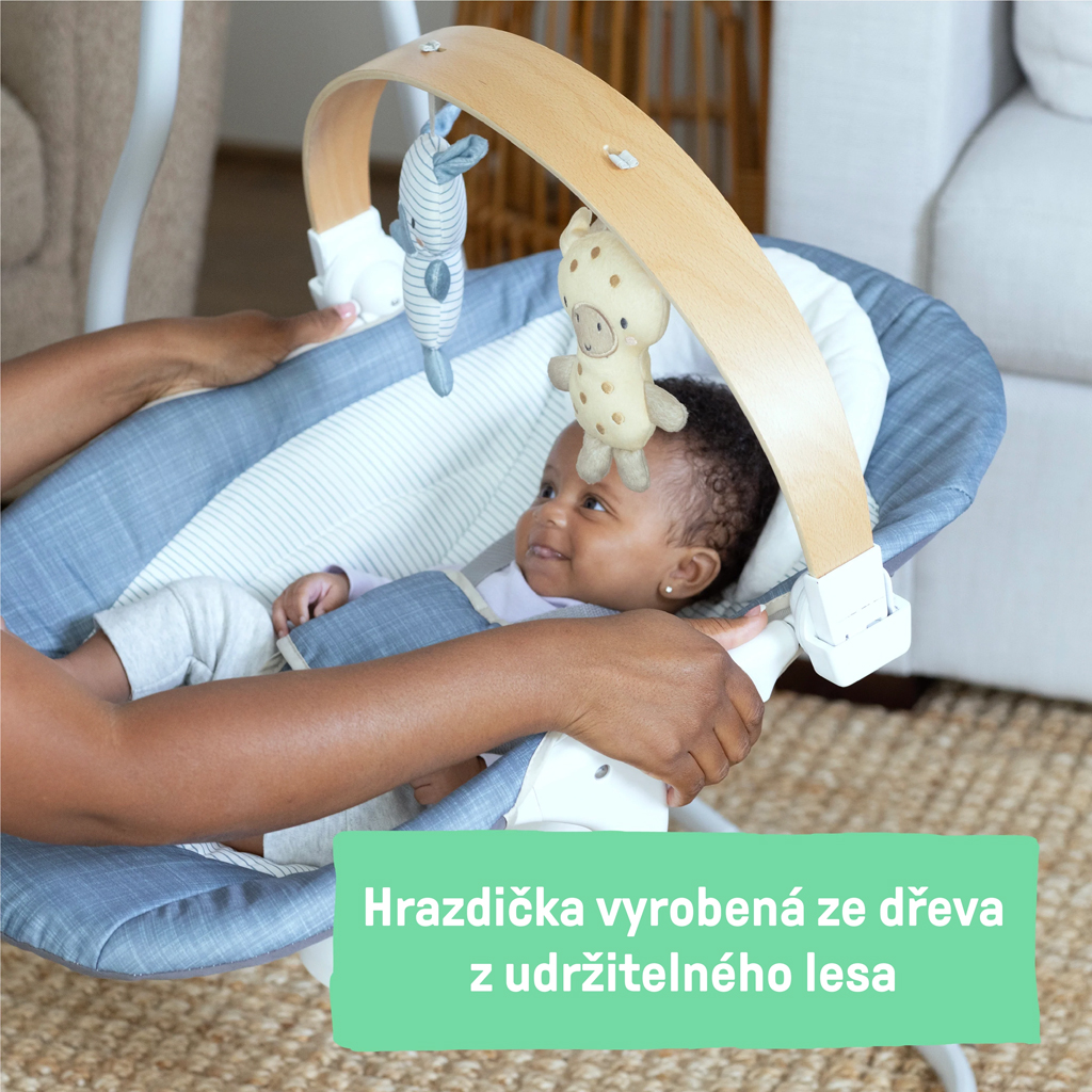 INGENUITY Hintázó zenélő Chambray 0m+, 9 kg-ig