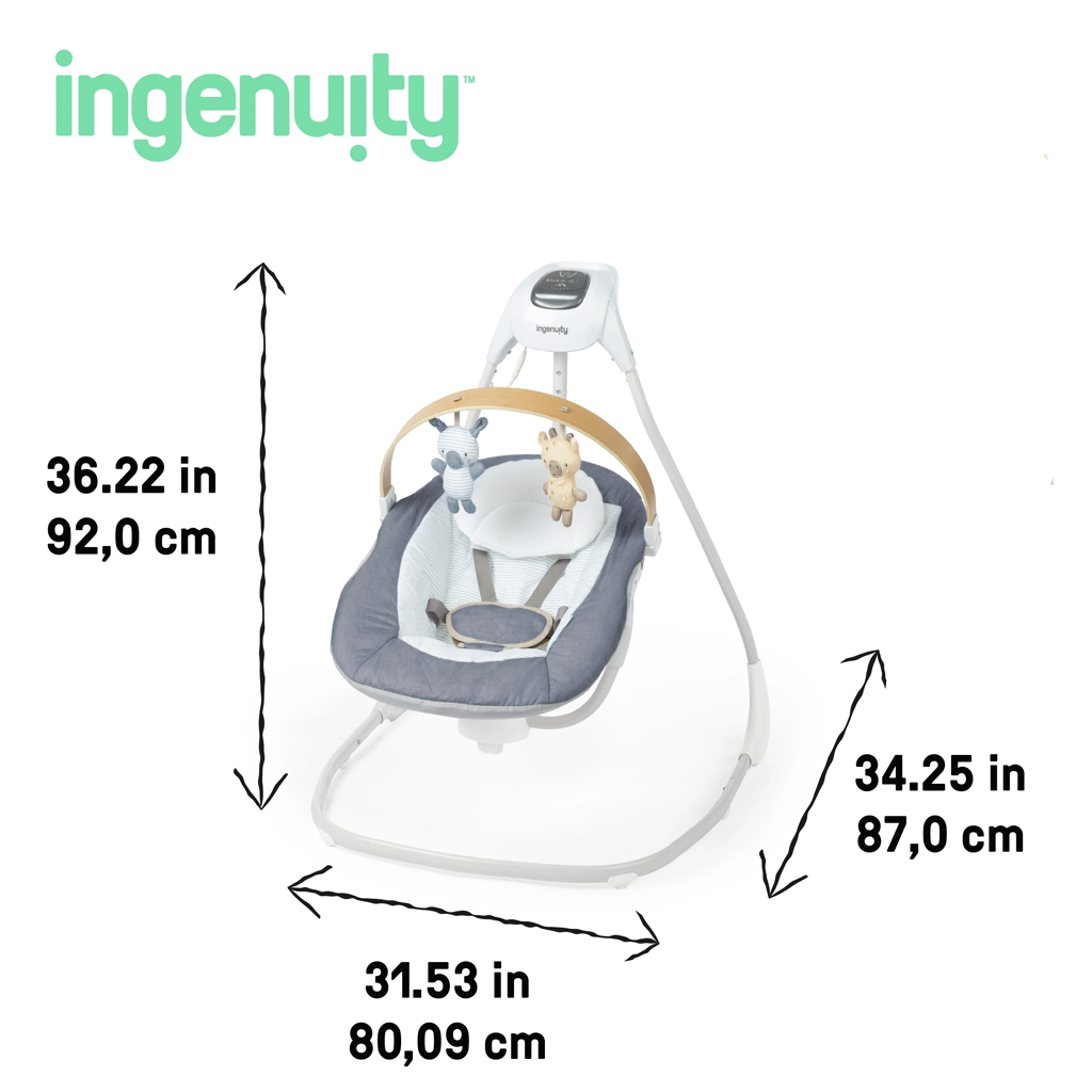 INGENUITY Hintázó zenélő Chambray 0m+, 9 kg-ig