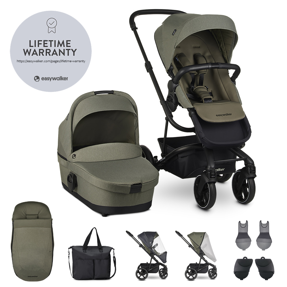 EASYWALKER Szett XXL kombinált babakocsi Harvey3 kiegészítőkkel Sage Green