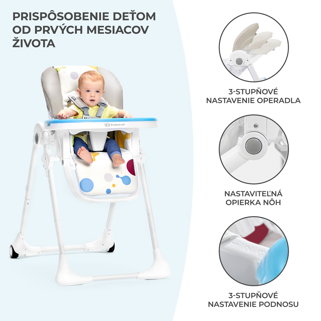 KINDERKRAFT Etetőszék Yummy Multi