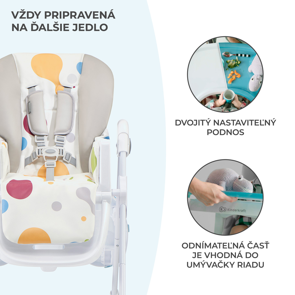 KINDERKRAFT Etetőszék Yummy Multi