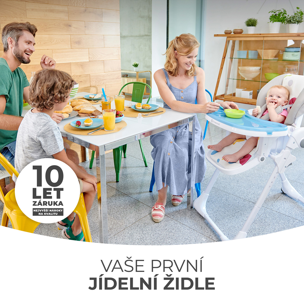 KINDERKRAFT Etetőszék Yummy Grey