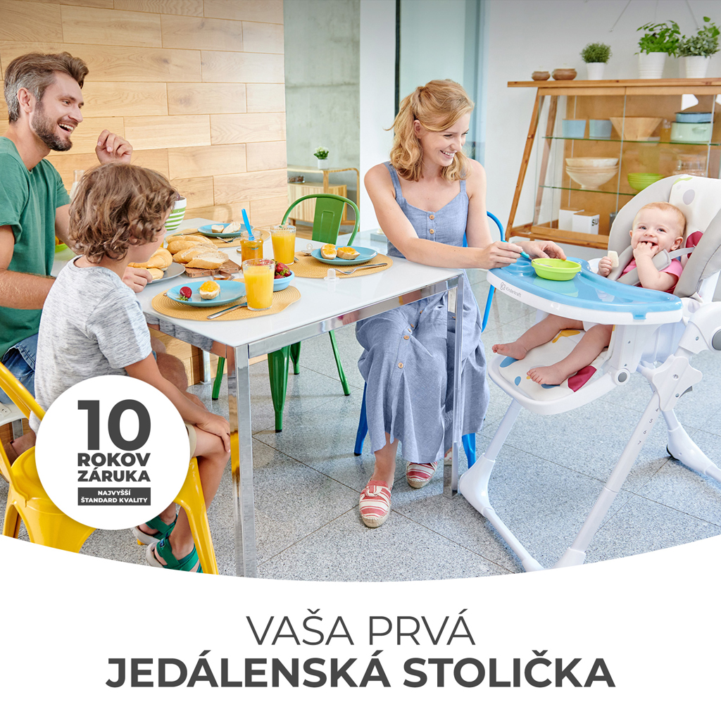 KINDERKRAFT Etetőszék Yummy Grey