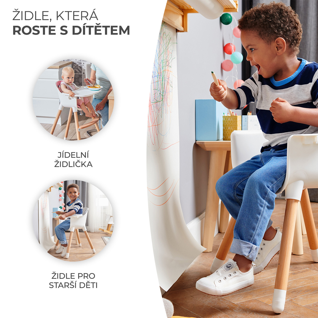 KINDERKRAFT Etetőszék Sienna grey