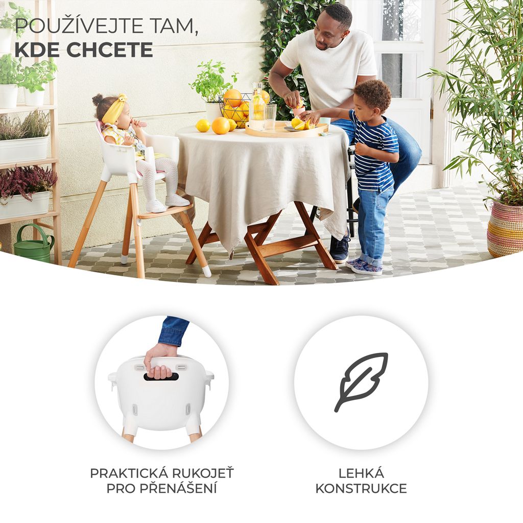 KINDERKRAFT Etetőszék Sienna grey