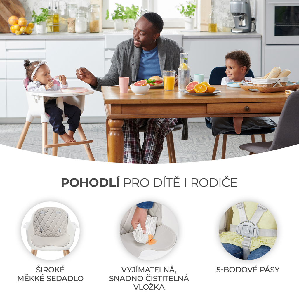 KINDERKRAFT Etetőszék Sienna grey