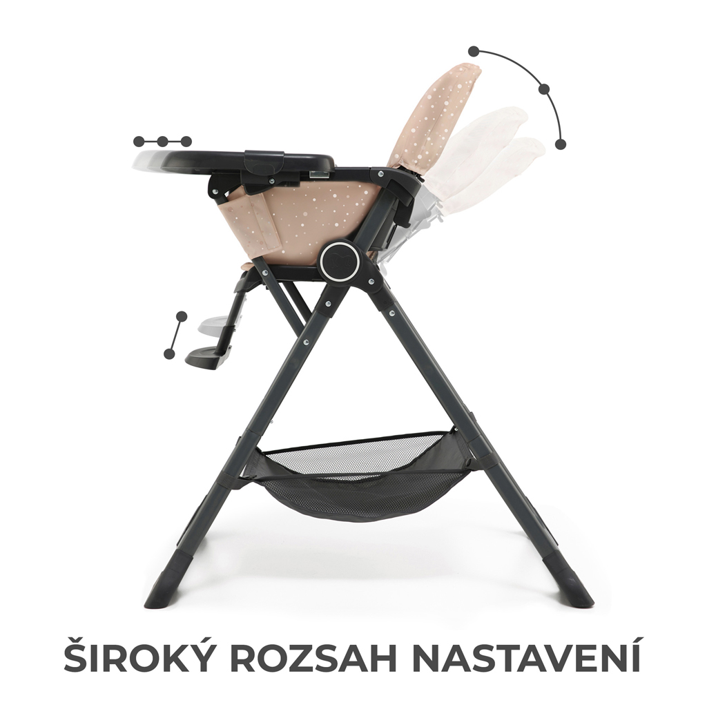 KINDERKRAFT Etetőszék Foldee Pink