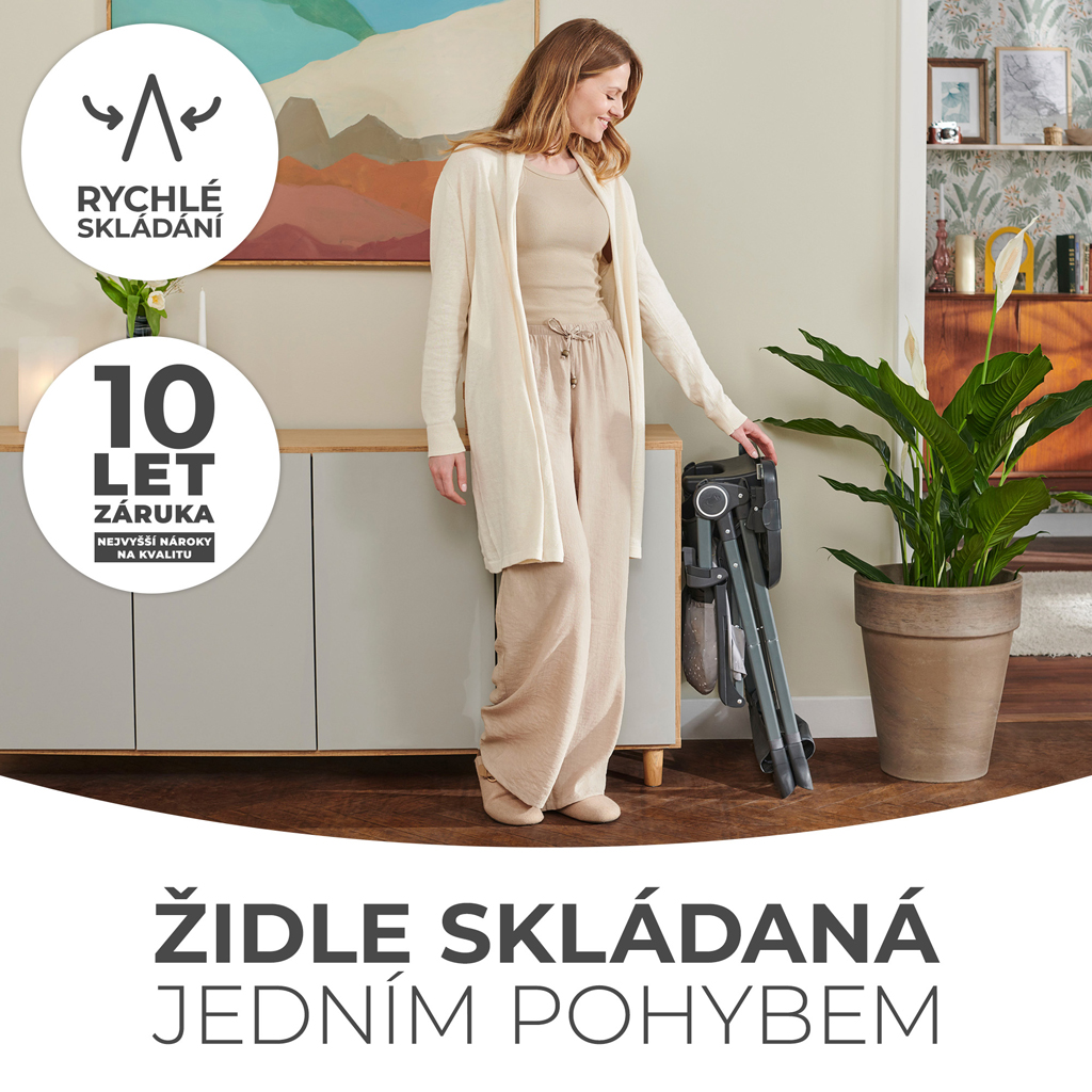 KINDERKRAFT Etetőszék Foldee Green