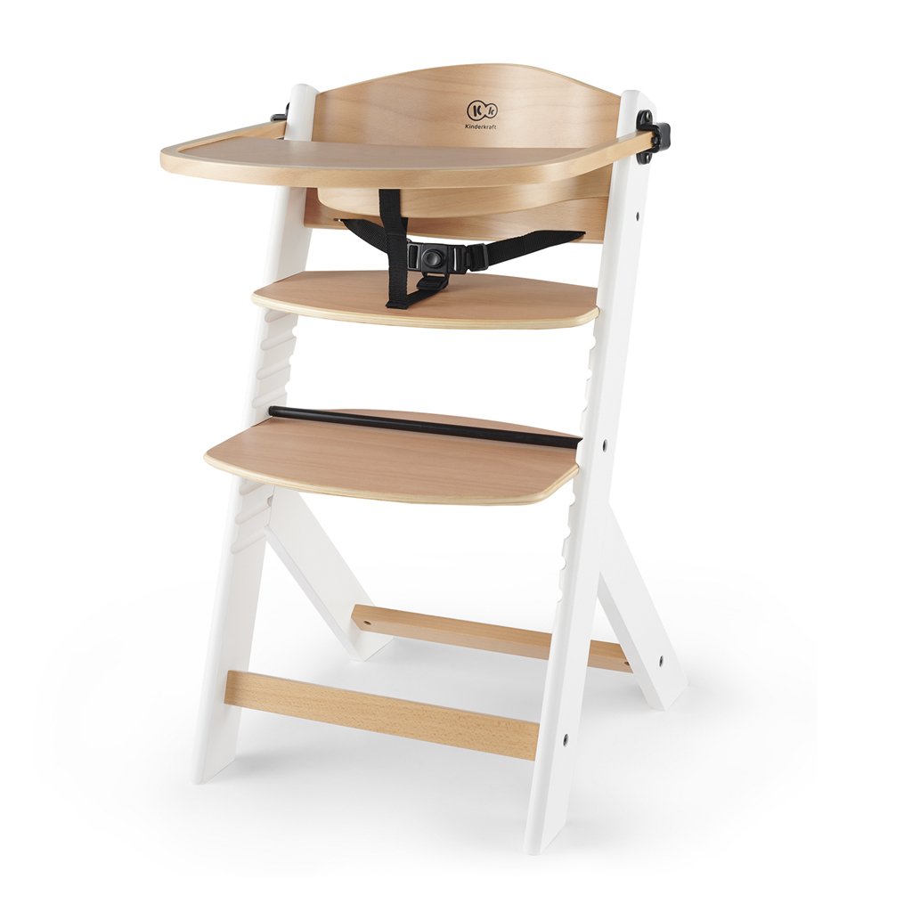 KINDERKRAFT Etetőszék Enock White wooden, Premium