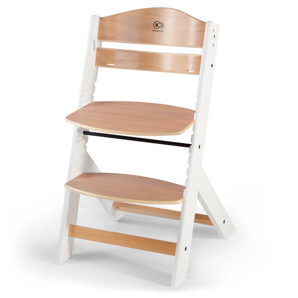 KINDERKRAFT Etetőszék Enock White wooden, Premium