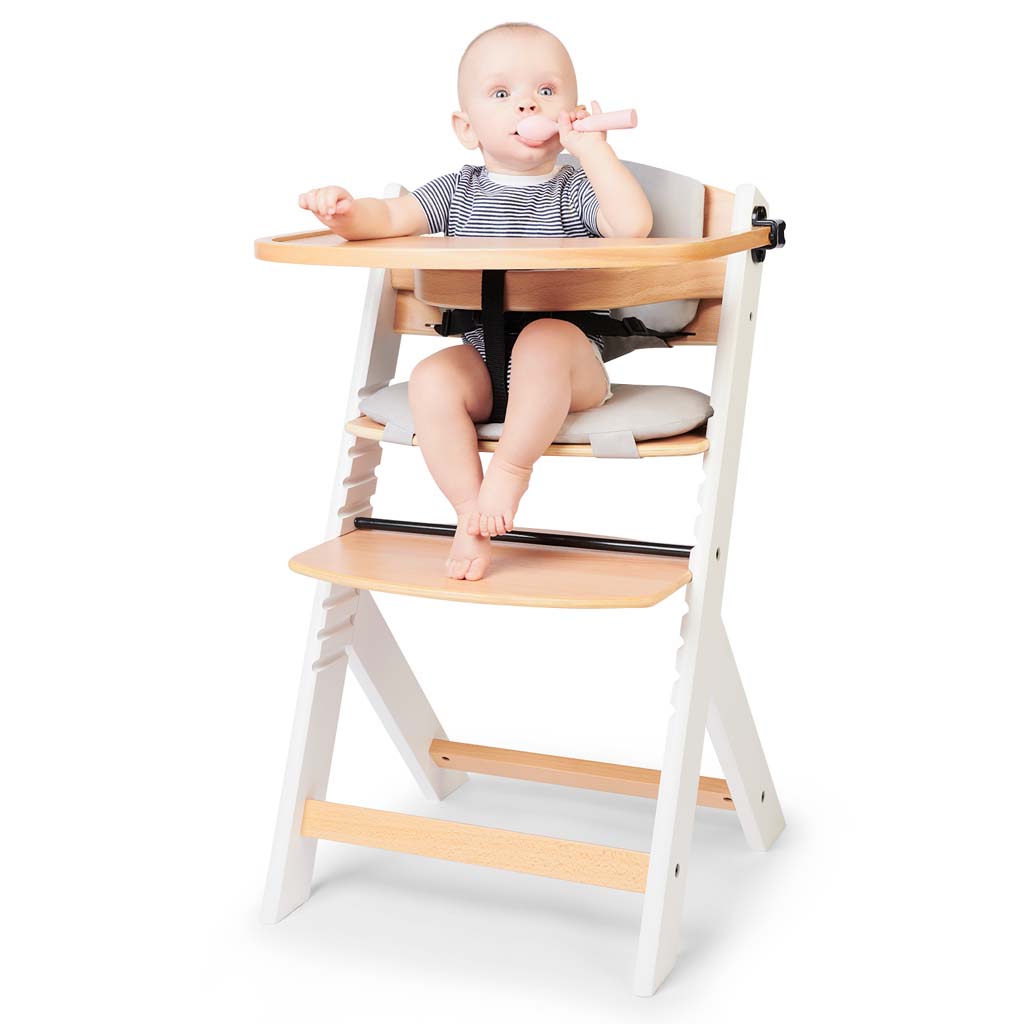 KINDERKRAFT Etetőszék Enock White wooden, Premium