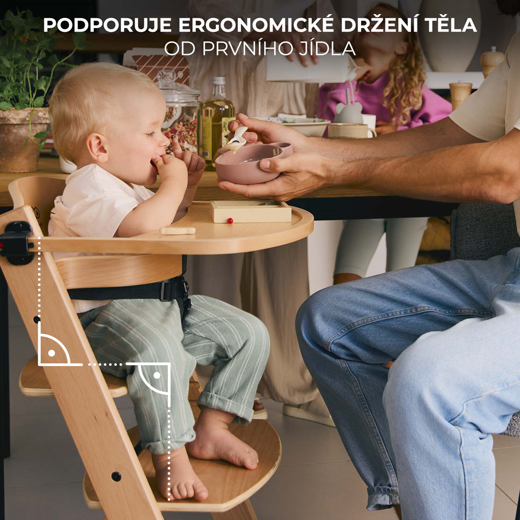 KINDERKRAFT Etetőszék Enock Black