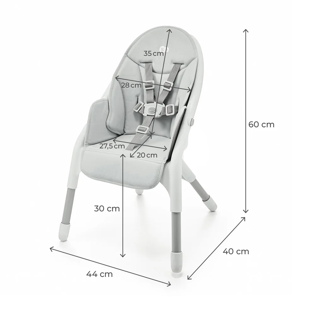 KINDERKRAFT etetőszék Dinnly 2in1 Grey