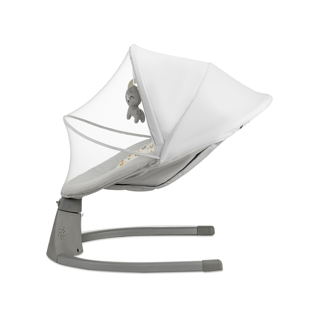 KINDERKRAFT - Gyerek hintaszék dallammal 2 az 1-ben LUMI, Premium Light Grey