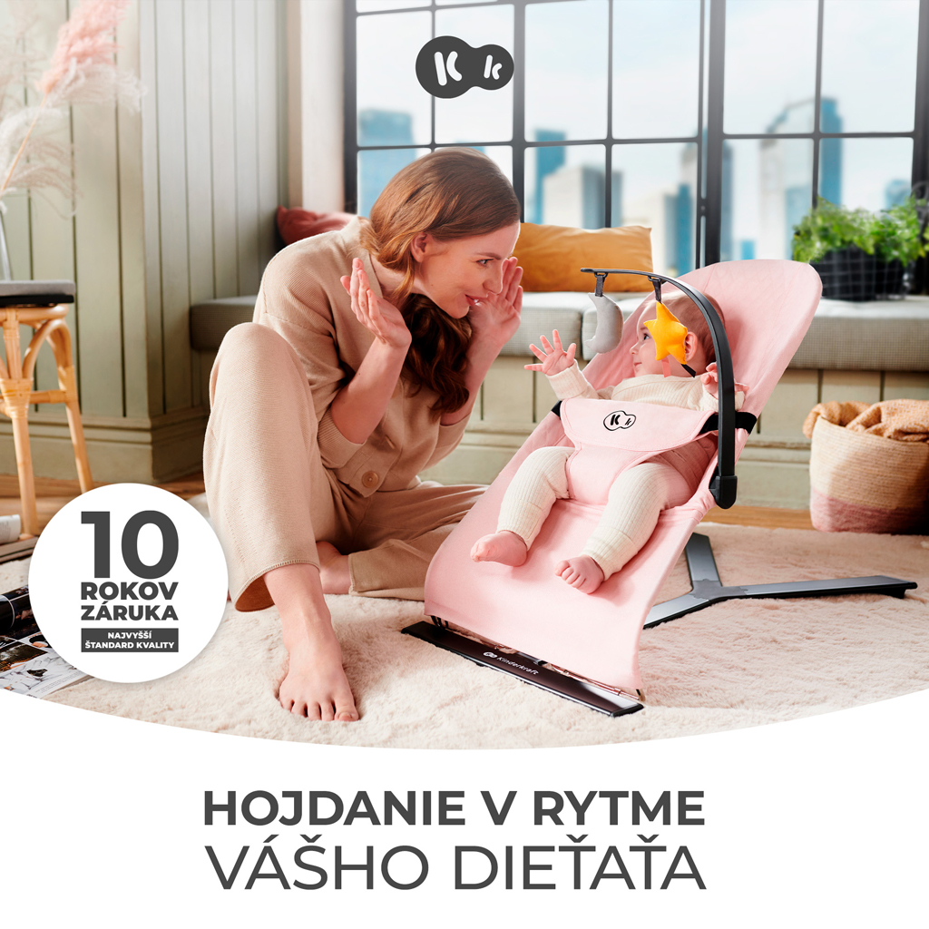 KINDERKRAFT Pihenőszék hintázó Mimi Beige, 9 kg-ig