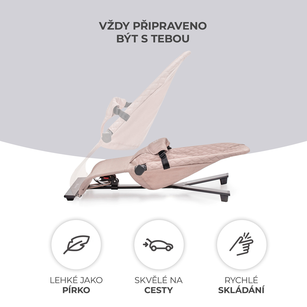 KINDERKRAFT Pihenőszék hintázó Mimi Beige, 9 kg-ig