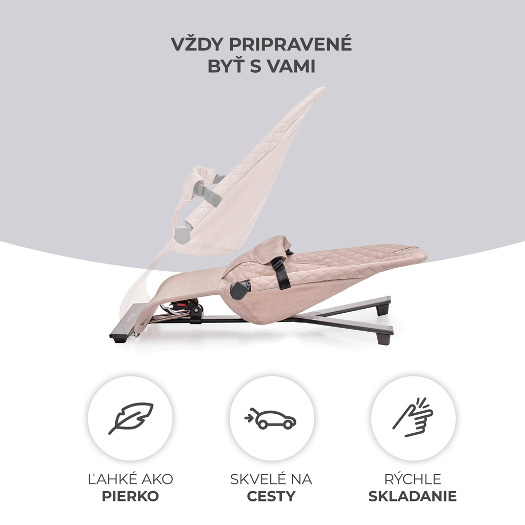 KINDERKRAFT Pihenőszék hintázó Mimi Beige, 9 kg-ig