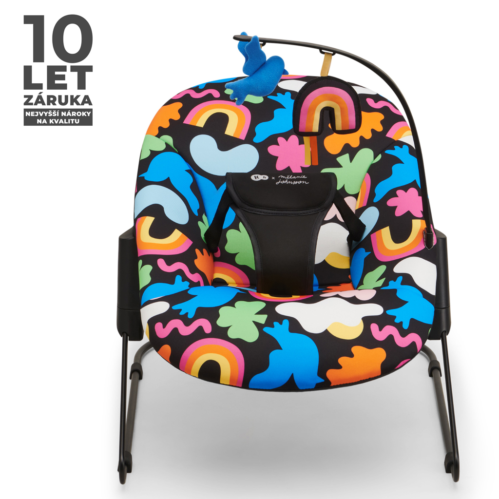 KINDERKRAFT Pihenőszék hintázó Calmee Happy Shapes 0m+, 9kg-ig