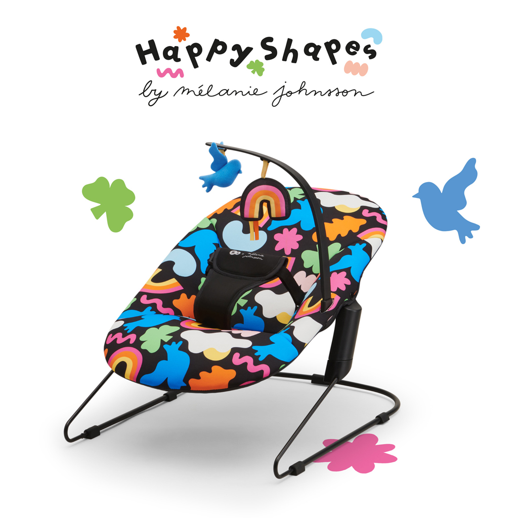 KINDERKRAFT Pihenőszék hintázó Calmee Happy Shapes 0m+, 9kg-ig