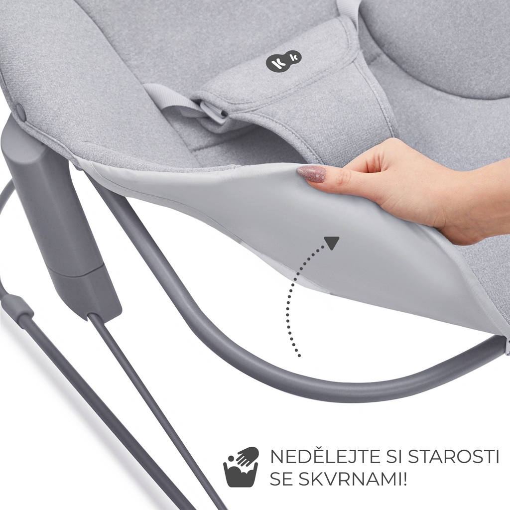 KINDERKRAFT Pihenőszék hintázó Calmee Happy Shapes 0m+, 9kg-ig