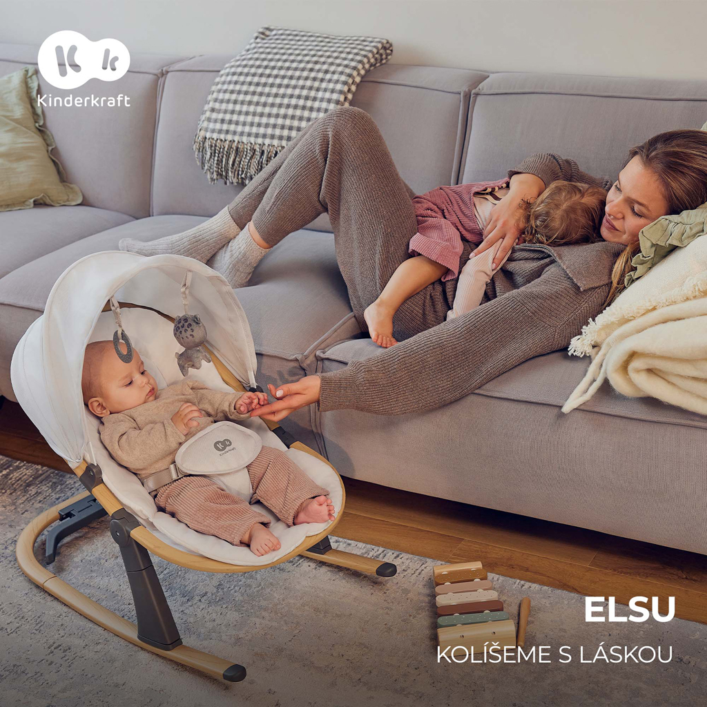 KINDERKRAFT Elsu Grey hintaszék, 9 kg-ig