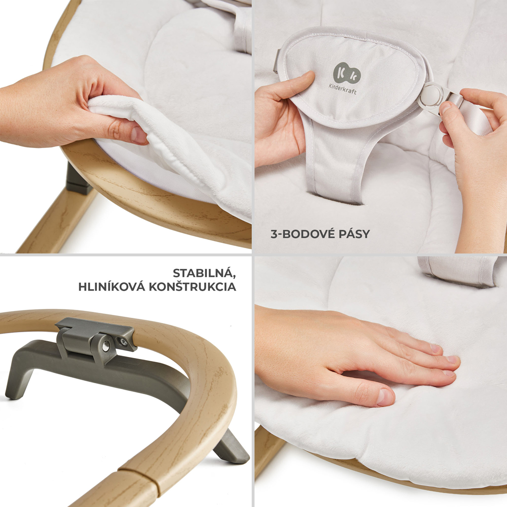 KINDERKRAFT Elsu Grey hintaszék, 9 kg-ig