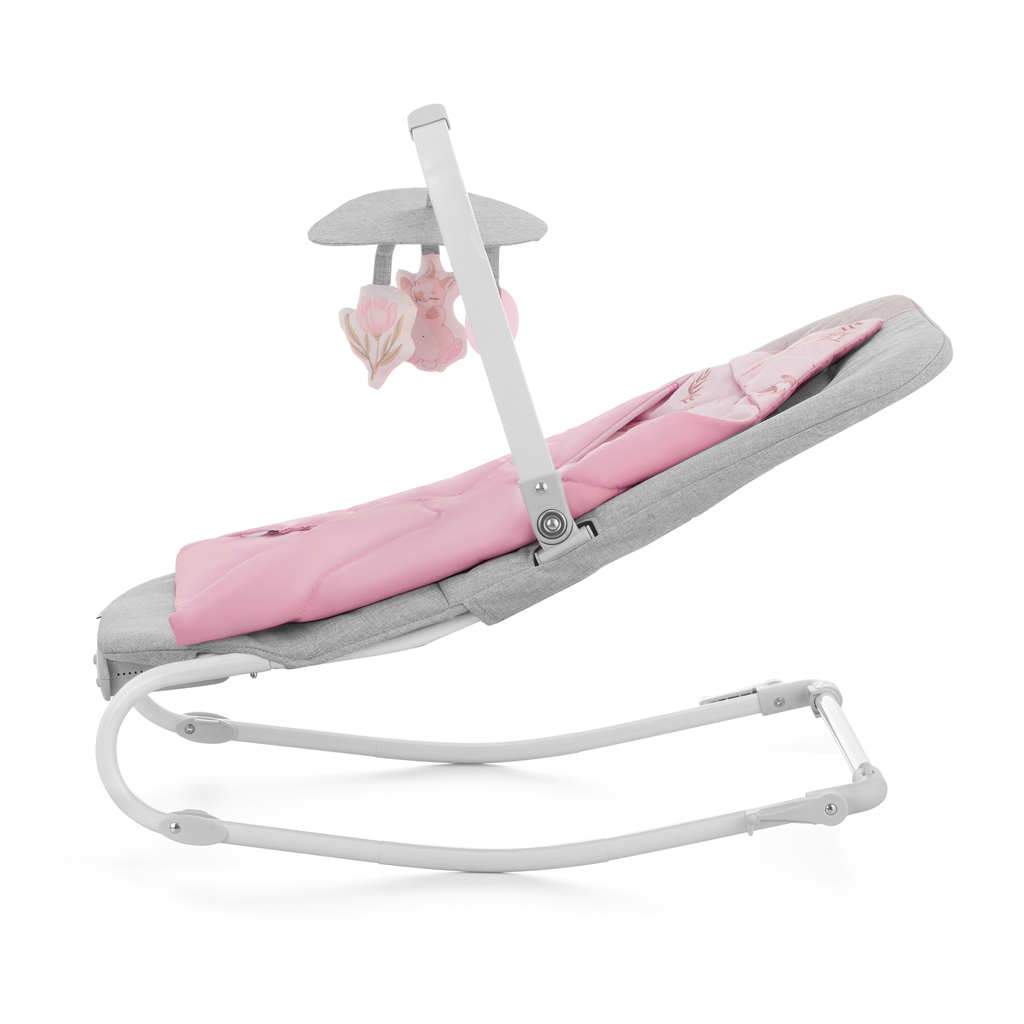 KINDERKRAFT Felio 2 vibráló hinta zenével 0m+, 9 kg-ig Peony Rose