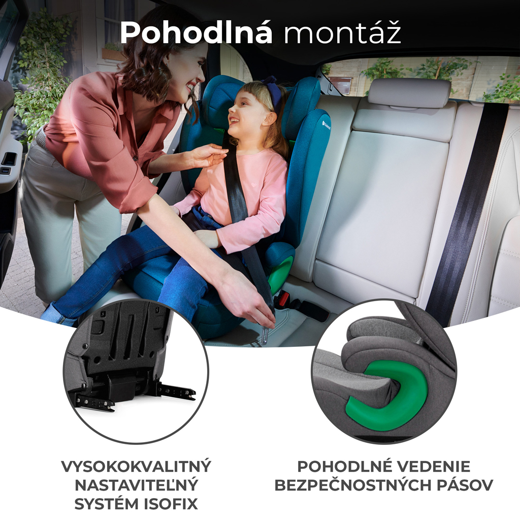 KINDERKRAFT Junior Fix 2 100-150 cm Rocket Grey