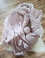 Handmade ágyneműszett kiságyba rózsaszín