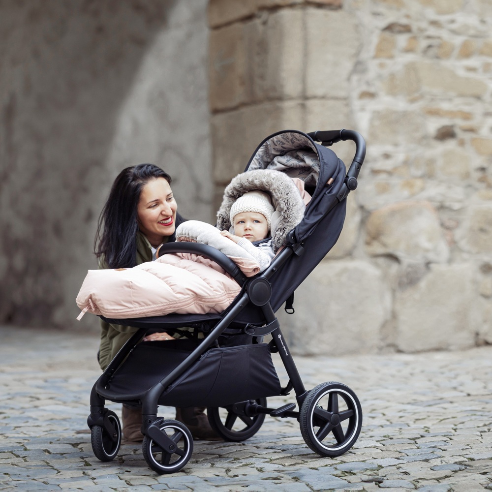 PETITE&amp;amp;MARS Téli bundazsák szett Comfy 4 az 1-ben + babakocsi kesztyű Furry Veritable Khaki