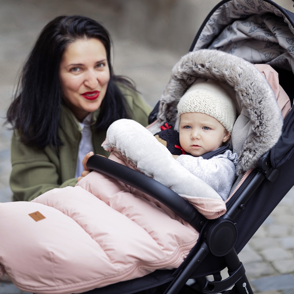 PETITE&amp;MARS Téli bundazsák szett Comfy 4 az 1-ben + babakocsi kesztyű Furry Veritable Khaki