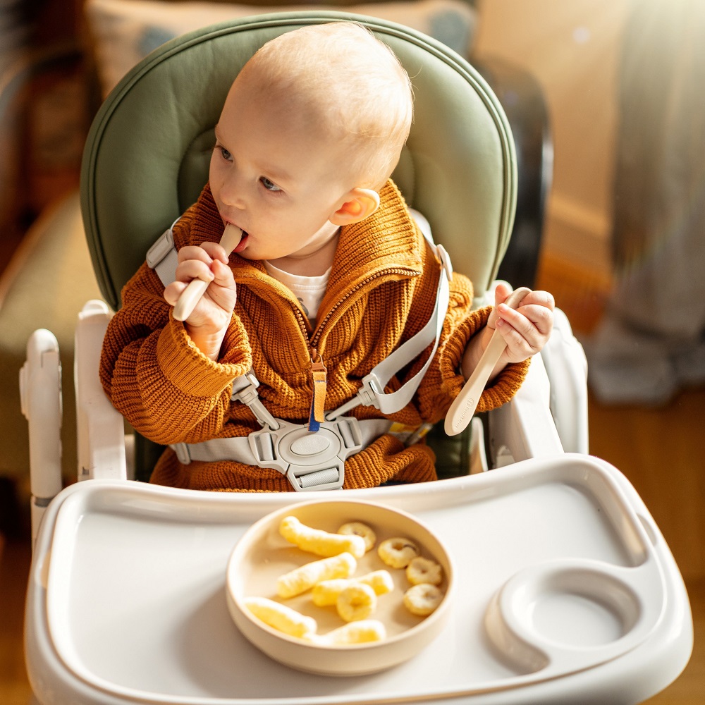 PETITE&amp;amp;amp;MARS Etetőszék huzat és tálca Gusto Mature Olive