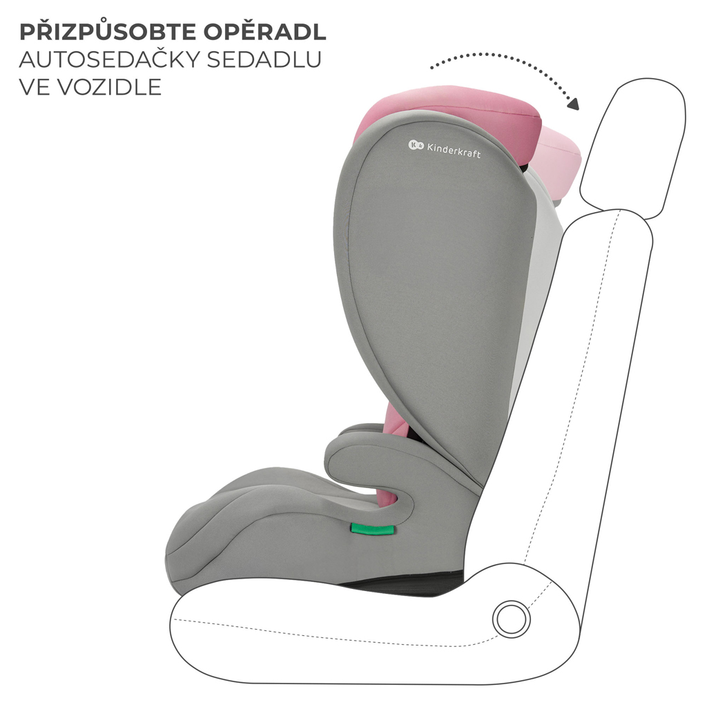 KINDERKRAFT Autósülés i-Spark i-Size 100-150 cm Pink