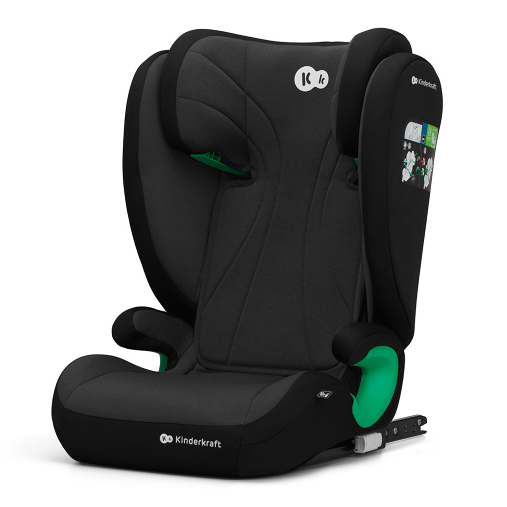 KINDERKRAFT Autósülés Junior Fix 2 100-150 cm Grafit Fekete
