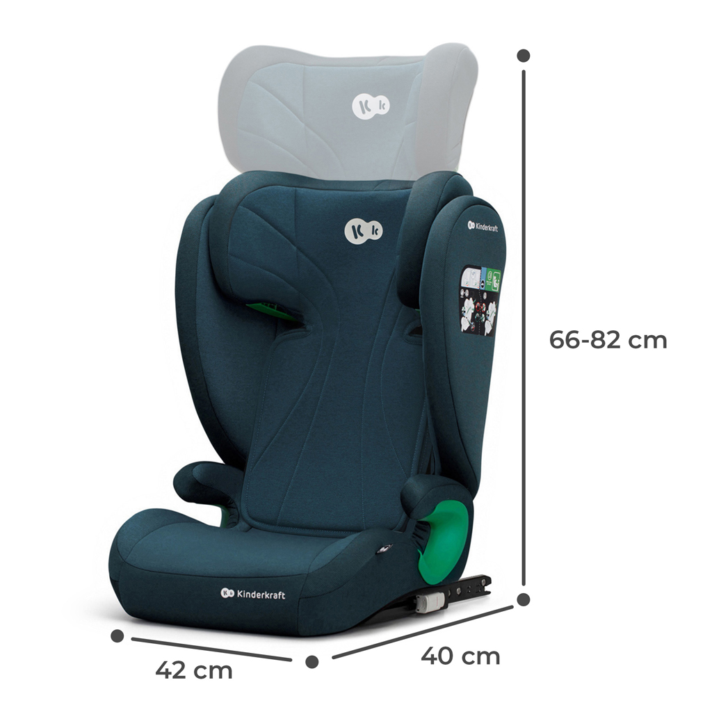 KINDERKRAFT Autósülés Junior Fix 2 100-150 cm Harbor Blue
