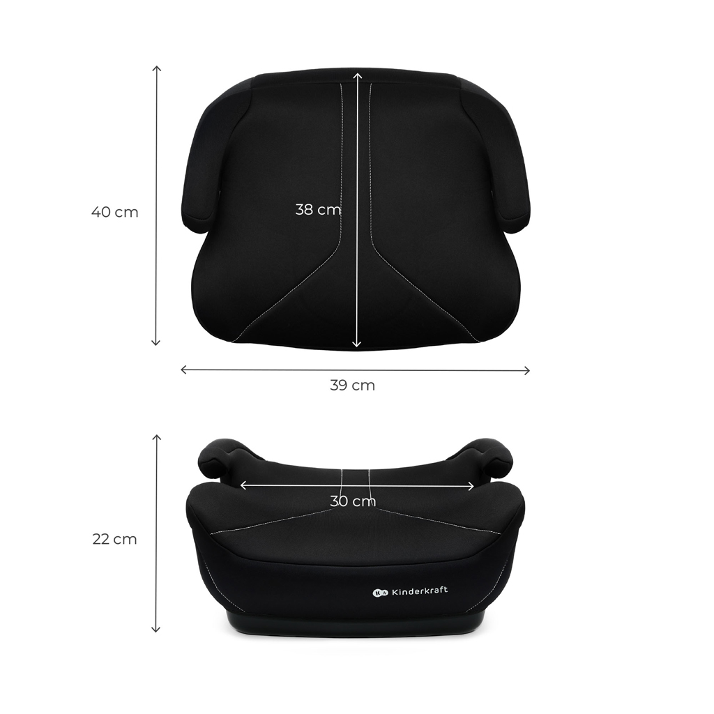 KINDERKRAFT Ülésmagasító I-Boost 2 (125–150 cm) Black