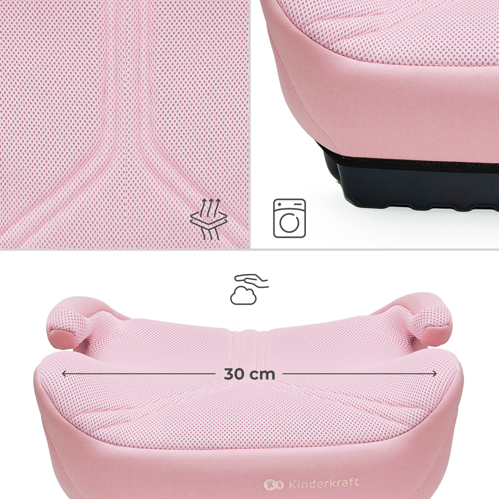KINDERKRAFT Ülésmagasító I-Boost 2 Pro (125–150 cm) Pink