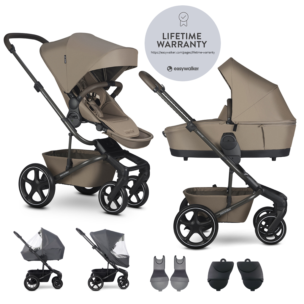 EASYWALKER Set XL kočík kombinovaný Harvey NXT s príslušenstvom Mocha Brown