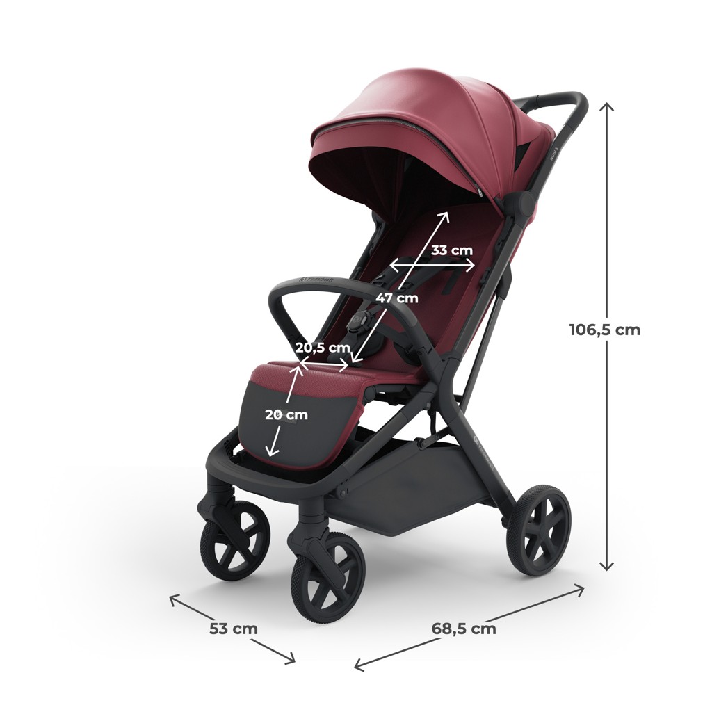 KINDERKRAFT SELECT Sport babakocsi Nubi 3 Dark Ruby