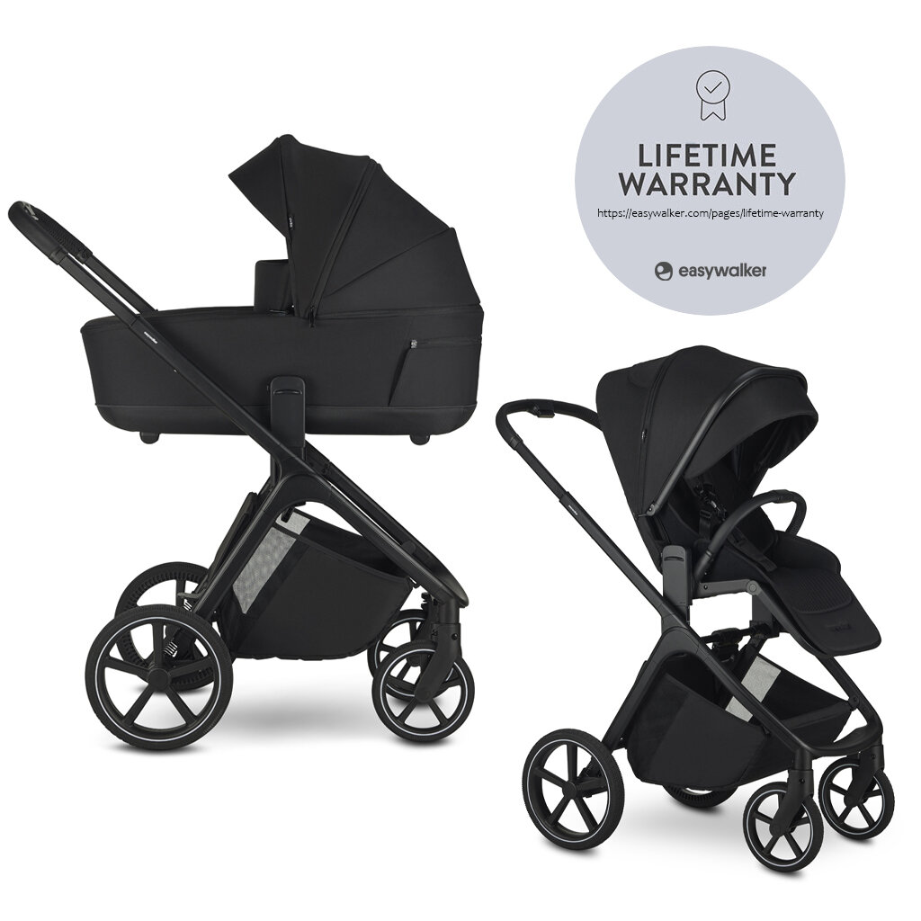 EASYWALKER Kombinált babakocsi Zoey Pure Black